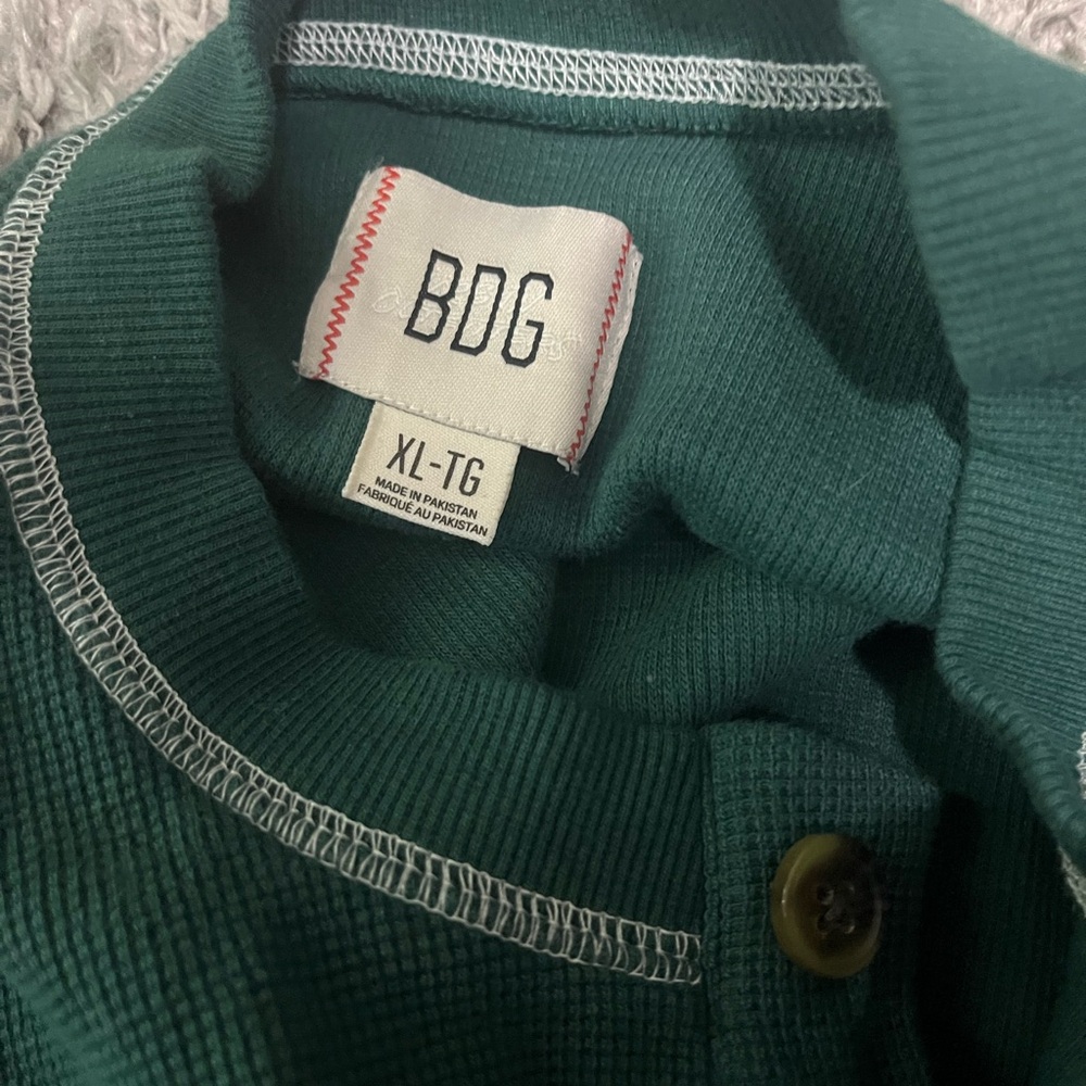 BDG Green Ribbed Cardigan